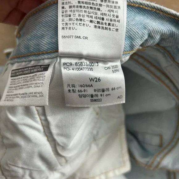 Levi’s 501 Light Wash Distressed Denim Cutoff Shorts - Picture 4 of 4